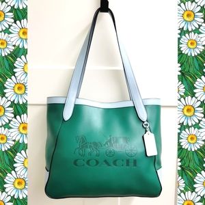 NWT Coach Med. Leather Colorblock Tote/ShoulderBag